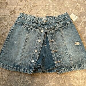 Free People Denim Midnight Sun Skort